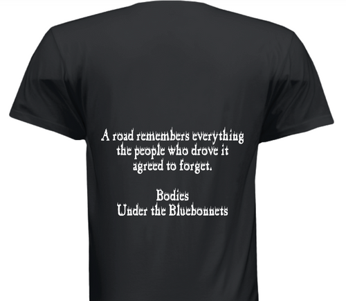China Grove Mysteries Tee: "A Road Remembers" (Black)